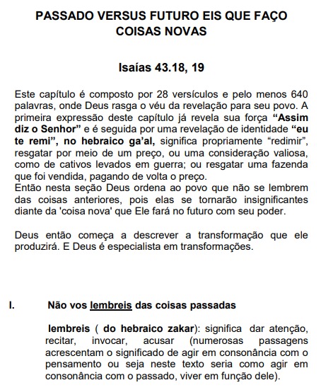 passado versus futuro